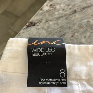 I.N.C. White Linen pants- size 6